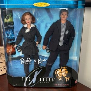 NIB Mattel Barbie & Ken X-Files Duo - Agent Scully & Agent Mulder
